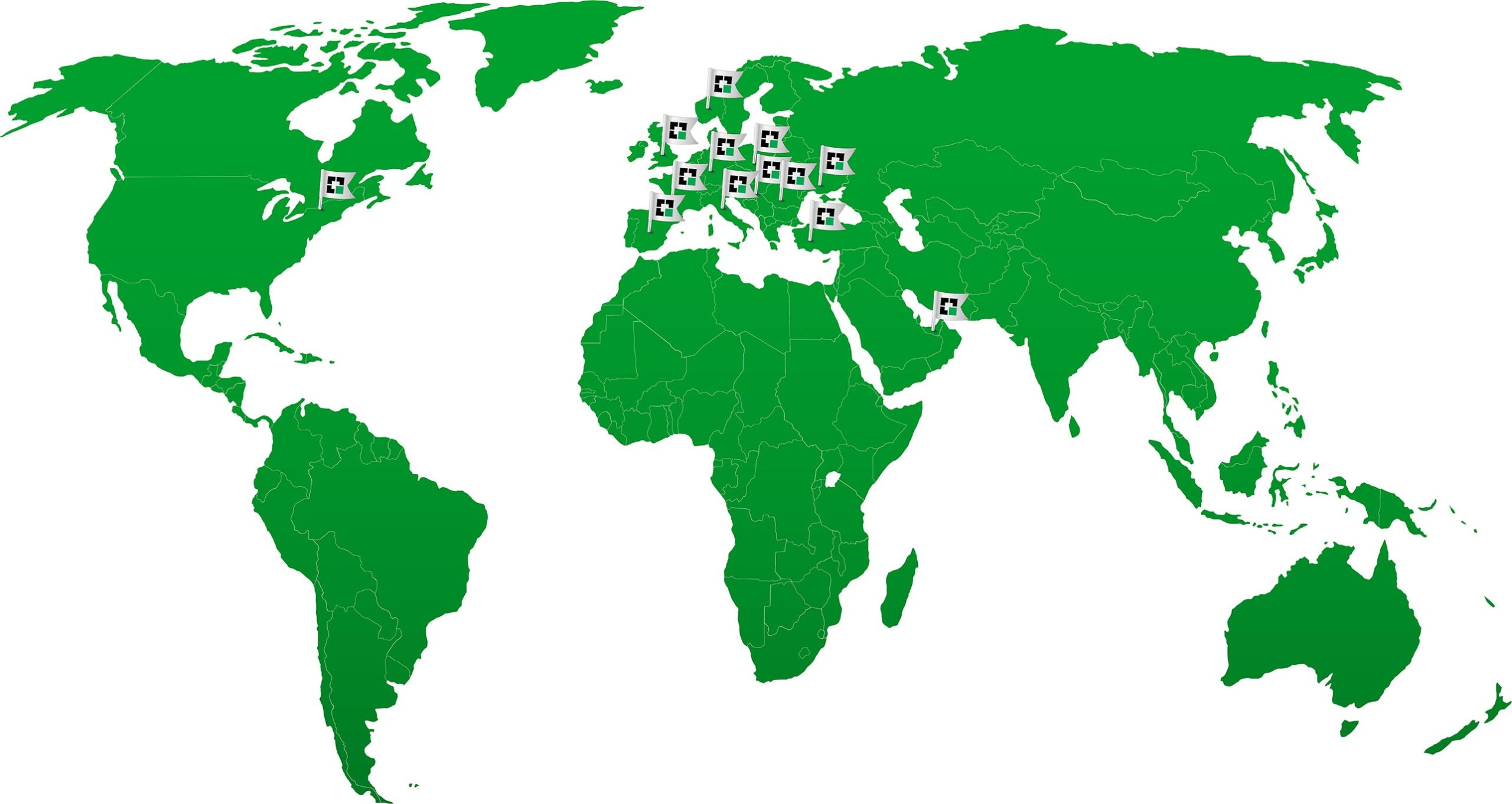 ABOUT US LME - international reach - map showing our range